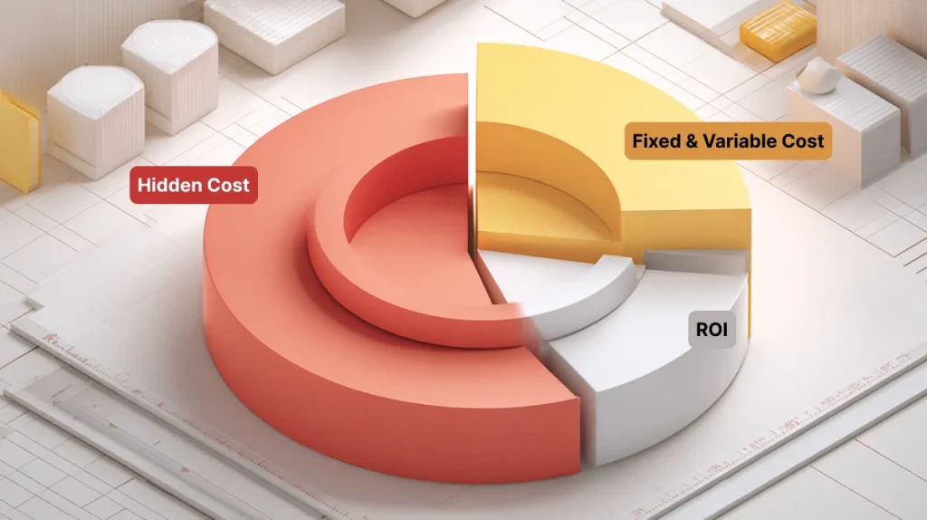 pie chart of hidden cost of a villa operational